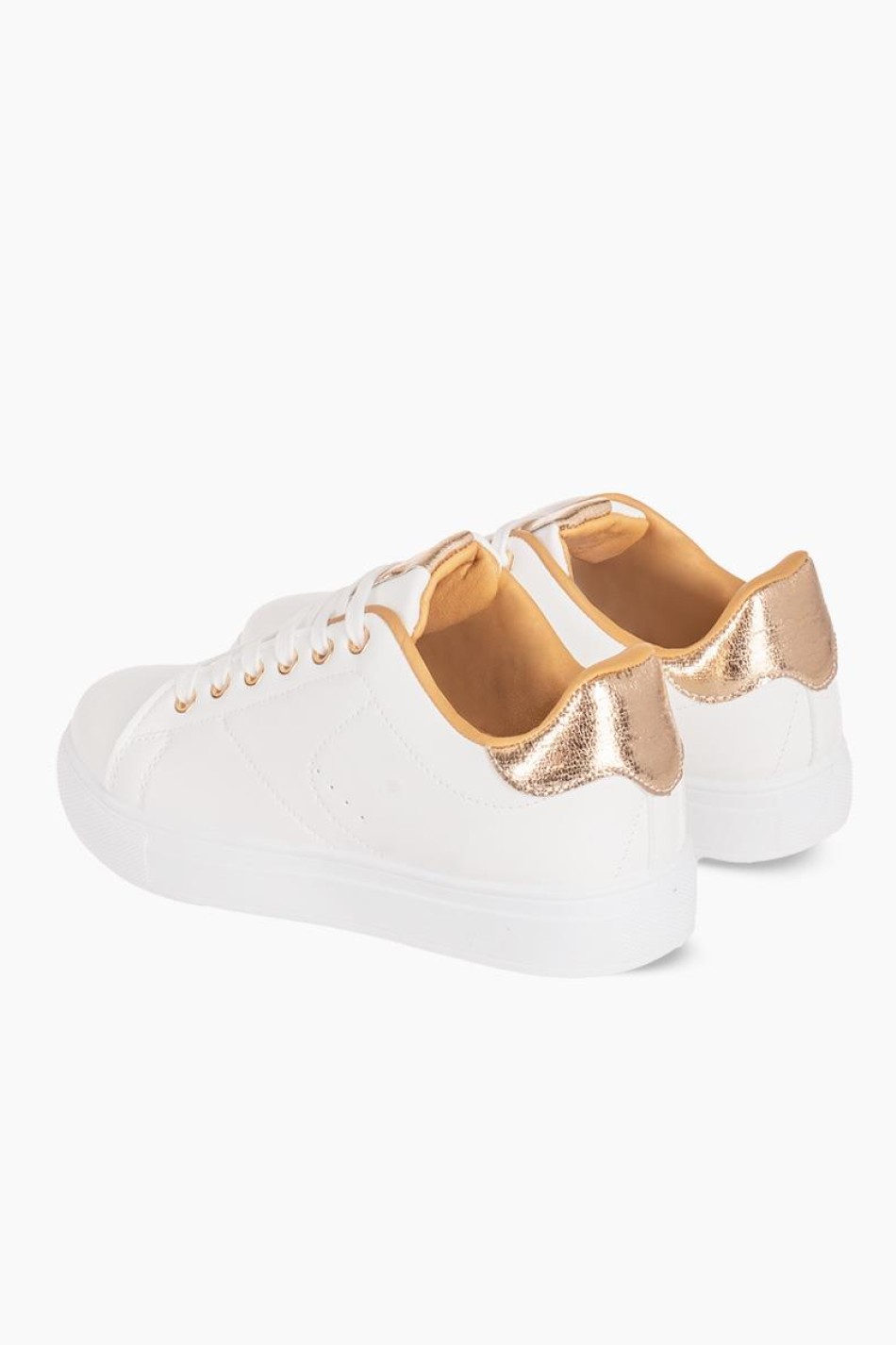 Basic tennis sneakers 364.DML377-L ΑΣΠΡΟ/CHAMPAGNE