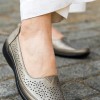 Comfort slip-on με δερμάτινο πάτο 221.FREDA-160-L PEWTER