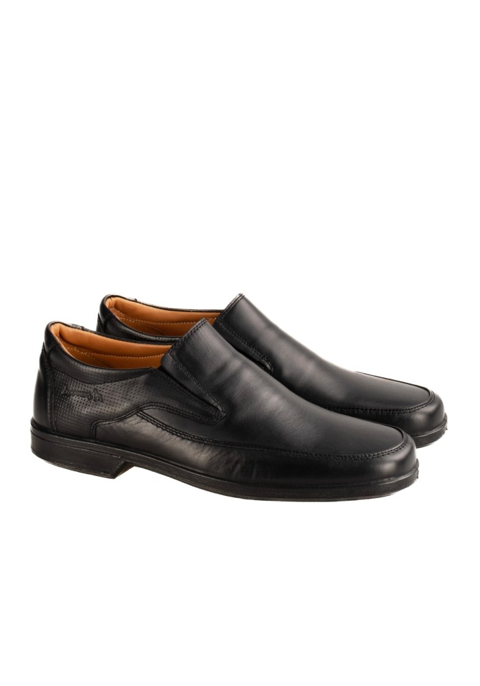 BOXER δερμάτινα ανατομικά loafers-μοκασίνια 031.10094-L ΜΑΥΡΟ