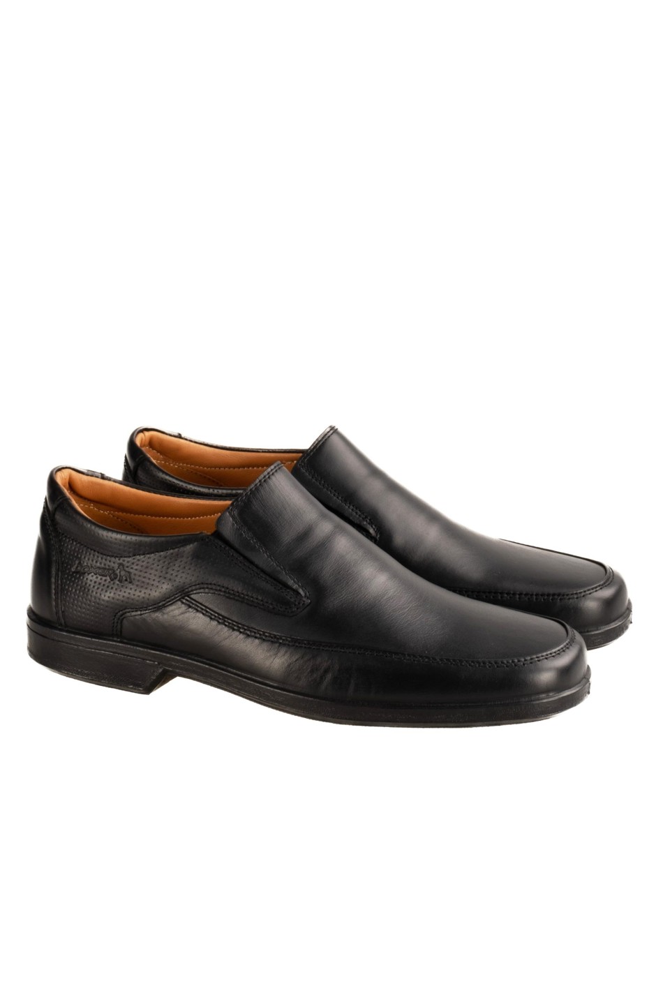 BOXER δερμάτινα ανατομικά loafers-μοκασίνια 031.10094-L ΜΑΥΡΟ