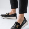 Loafers λουστρίνι με διακοσμητική αγκράφα 330.LL1477-LU ΜΑΥΡΟ