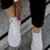 Δίσολα πάνινα sneakers μποτάκια 330.LY621-F ΑΣΠΡΟ/ΜΑΥΡΟ