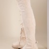 Over the knee suede chunky μπότα 431.OS608-C ΜΠΕΖ