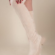 Over the knee suede chunky μπότα 431.OS608-C ΜΠΕΖ