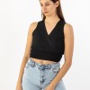 Ripped Crop Top 402.0367-TOP ΜΑΥΡΟ