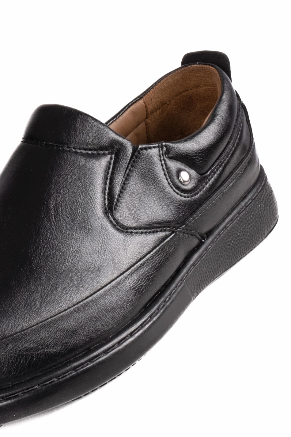 Casual ανδρικό slip-on (ΥΠΕΡΜΕΓΕΘΕΣ) 330.162-L ΜΑΥΡΟ