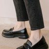 Chunky loafers λουστρίνι με μεταλλικό διακοσμητικό 330.LL1468-L ΜΑΥΡΟ