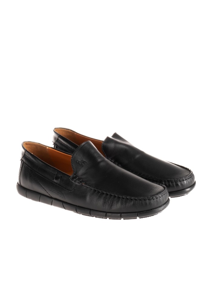 BOXER δερμάτινα ανατομικά loafers-μοκασίνια 031.21316-L ΜΑΥΡΟ