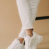 Chunky sneakers σε συνδυασμό υλικών 330.JR2109-L ΑΣΠΡΟ