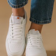 REFRESH Δίσολα sneakers με εξωτερικές ραφές 395.171615-L ΑΣΠΡΟ