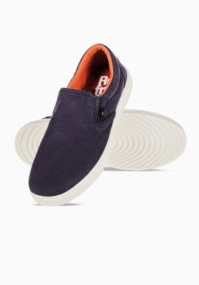 REFRESH Ανδρικό slip-on casual 395.171929-F ΜΠΛΕ/ΑΣΠΡΟ