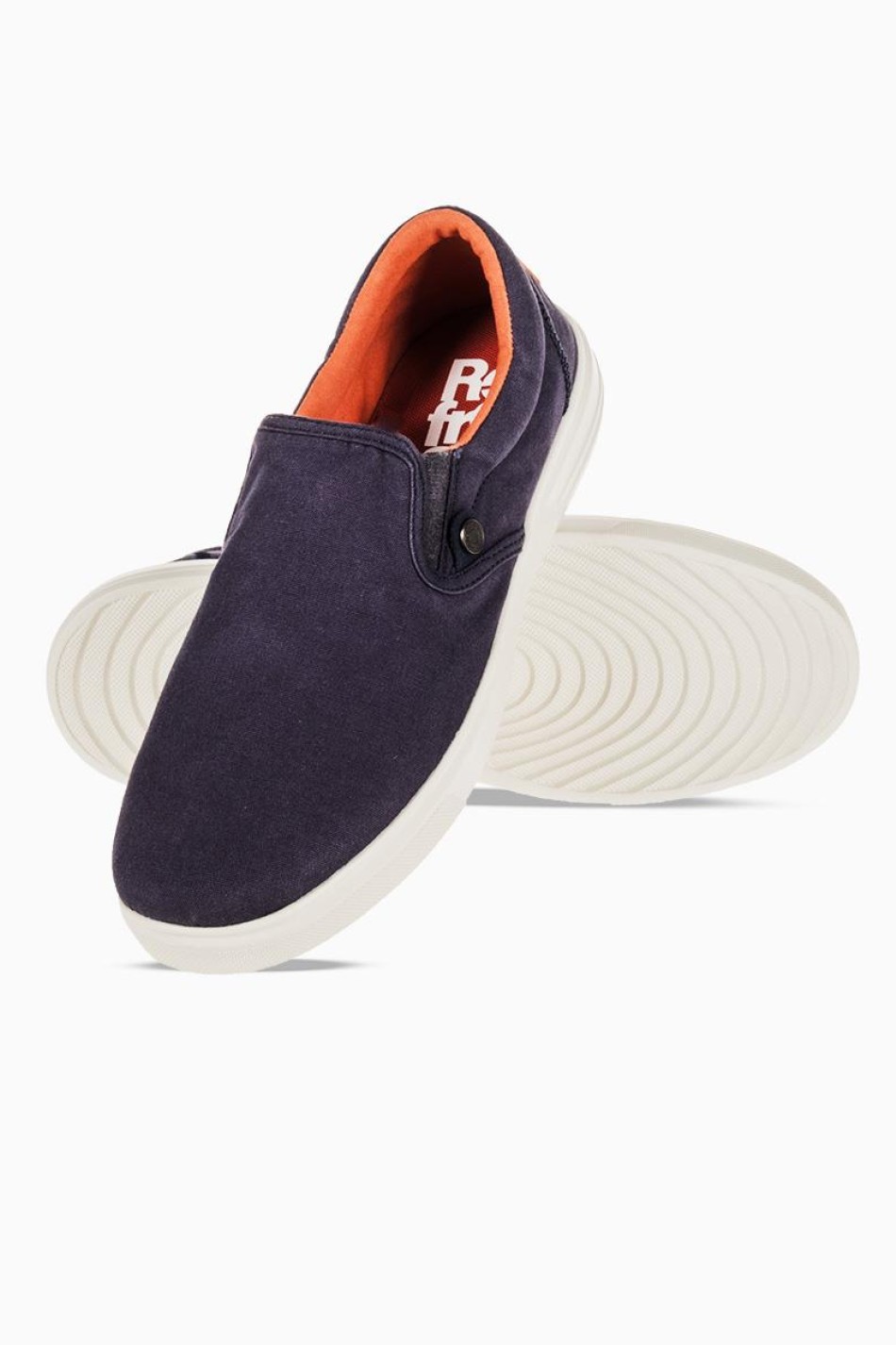 REFRESH Ανδρικό slip-on casual 395.171929-F ΜΠΛΕ/ΑΣΠΡΟ