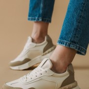 Chunky sneakers σε συνδυασμό χρωμάτων 330.LY585-L ΜΠΕΖ