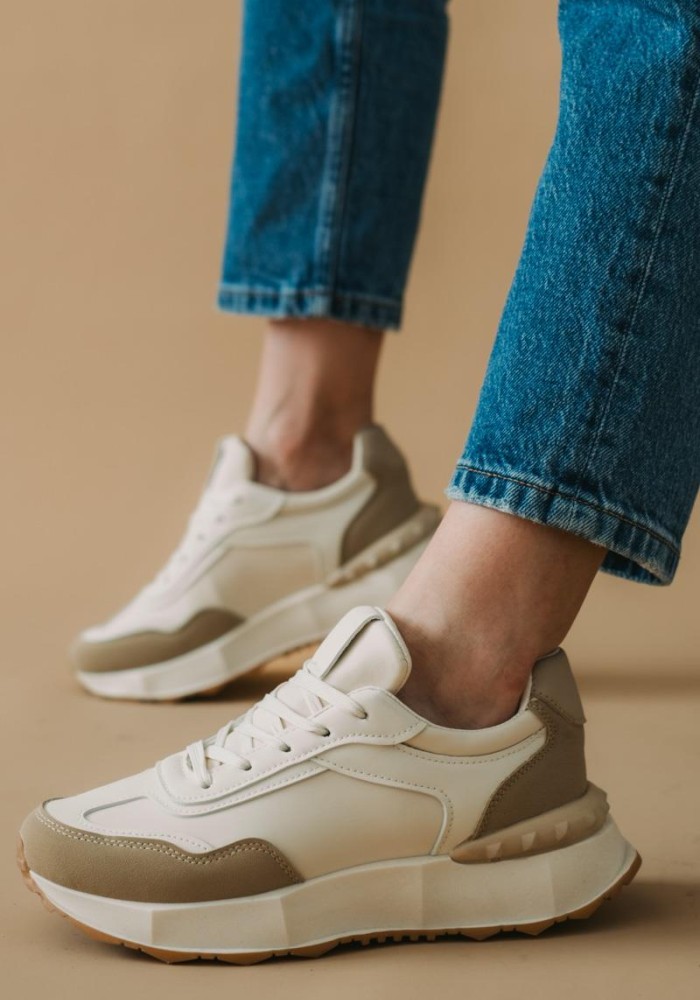 Chunky sneakers σε συνδυασμό χρωμάτων 330.LY585-L ΜΠΕΖ