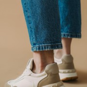 Chunky sneakers σε συνδυασμό χρωμάτων 330.LY585-L ΜΠΕΖ