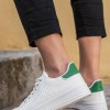 Basic tennis sneakers 420.OX2538-L ΑΣΠΡΟ/ΠΡΑΣΙΝΟ