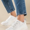 Chunky sneakers σε συνδυασμό χρωμάτων και υλικών 431.LY632-L ΑΣΠΡΟ