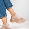 Chunky slip-on sneakers τύπου κάλτσα 416.LY505-F ΡΟΖ