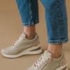 XTI Sneakers με πλατφόρμα και φερμουάρ 395.142413-L ΜΠΕΖ