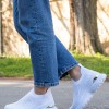 Slip-on υφασμάτινα sneakers 330.LY506-F ΑΣΠΡΟ