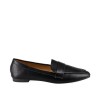 Flat loafers με φάσα 414.H2128-L ΜΑΥΡΟ