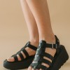 REFRESH Flatforms gladiator style 395.171862-L ΜΑΥΡΟ