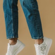 Δίσολα tennis sneakers με σχέδιο καρδιές 330.LY663-L ΑΣΠΡΟ