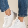 Chunky sneakers με εξωτερικές ραφές 431.BY0381-L ΑΣΠΡΟ