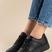 Δίσολα sneakers με εξωτερικές ραφές 431.LY357-L ΜΑΥΡΟ