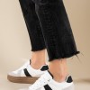 Street style δίσολα sneakers με ρίγες 425.9539-L ΑΣΠΡΟ