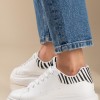 Casual δίσολα tennis sneakers 431.LY542-L ΑΣΠΡΟ/ANIMALPRINT