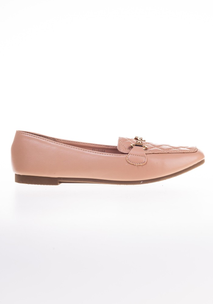 Flat loafers με με χρυσή διακοσμητική αλυσίδα 412.LL1094-L ΜΠΕΖ