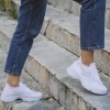 Chunky slip-on sneakers τύπου κάλτσα 416.LY505-F ΑΣΠΡΟ