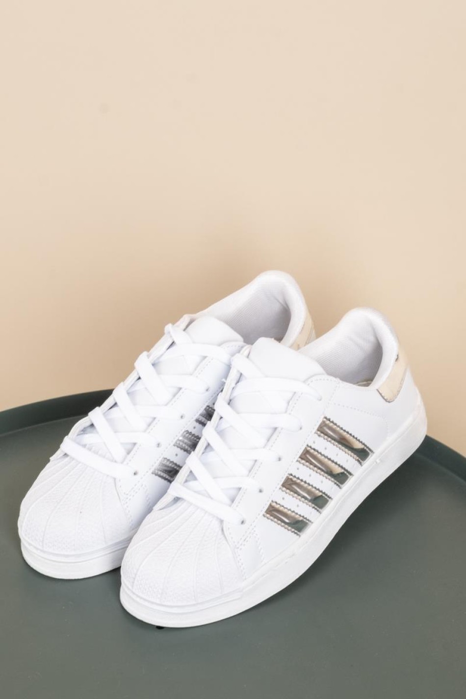 Basic tennis sneaker 396.LF108A-L ΑΣΠΡΟ/ΑΣΗΜΙ