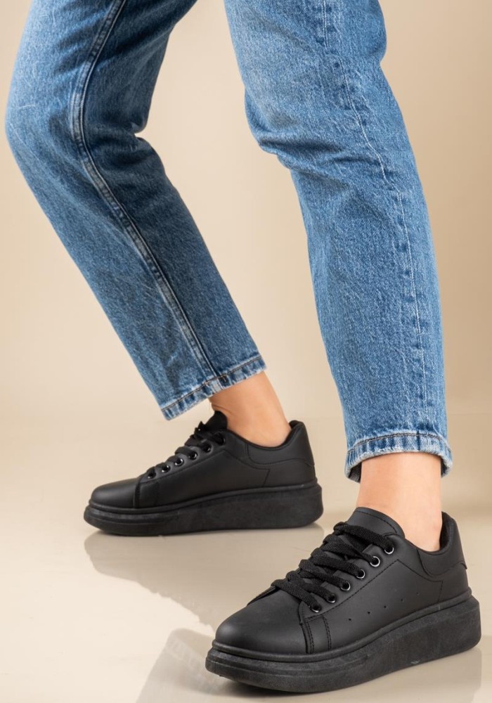 Casual δίσολα tennis sneakers 431.LY542-L ΜΑΥΡΟ