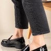 Xti λουστρίνι loafers 395.143128-LU ΜΑΥΡΟ