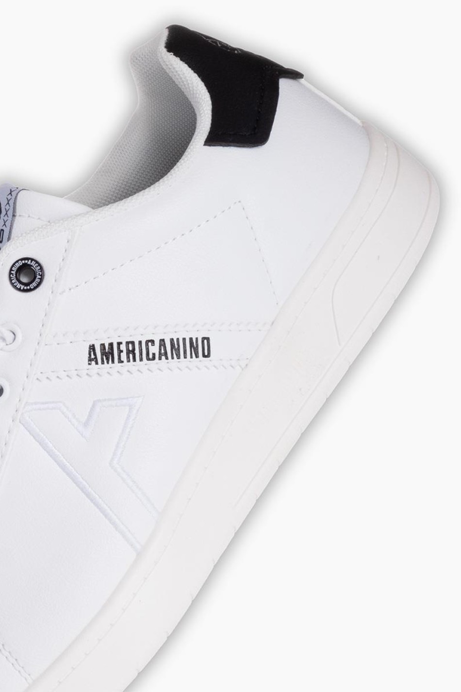 AMERICANINO Ανδρικά sneakers 029.AMM424X90-L ΑΣΠΡΟ/ΜΑΥΡΟ