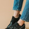 Chunky sneakers σε συνδυασμό υλικών 330.LY671-L ΜΑΥΡΟ/ΑΣΠΡΟ