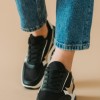 Chunky sneakers με ιδιαίτερη σόλα 330.LY580-L ΜΑΥΡΟ/ΑΣΠΡΟ