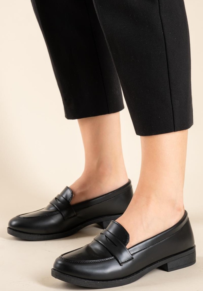 Flat basic loafers 431.XY708-L ΜΑΥΡΟ