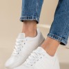 Casual sneakers με εξωτερικές ραφές 431.OX2350-L ΑΣΠΡΟ