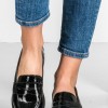 Flat loafers με λουστρίνι 185.914-LU ΜΑΥΡΟ