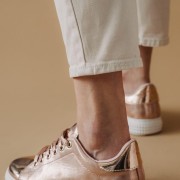 Tennis sneakers με mirror effect 330.BK09-L ΡΟΖ