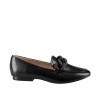 Flat loafers με matte διακοσμητική αλυσίδα 414.LL1103-L ΜΑΥΡΟ