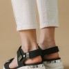 XTI Athletic style flatforms με velcro 395.142827-NU ΜΑΥΡΟ