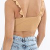 Crop Top με Βολάν 402.0759-TOP ΜΠΕΖ