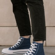 Δίσολα πάνινα sneakers μποτάκια 330.LY621-F JEAN