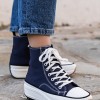 Δίπατα υφασμάτινα sneaker μποτάκι 330.LY549-F ΜΠΛΕ