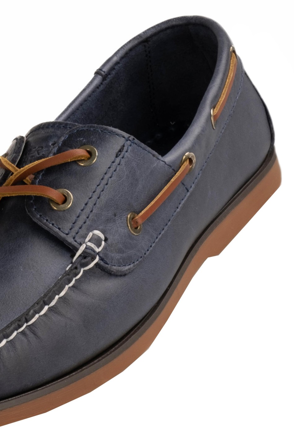 BOXER δερμάτινα δετά boatshoes 031.19231-L ΜΠΛΕ