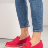 Loafers suede με μεταλλική αγκράφα 330.LL1339-C ΦΟΥΞΙΑ